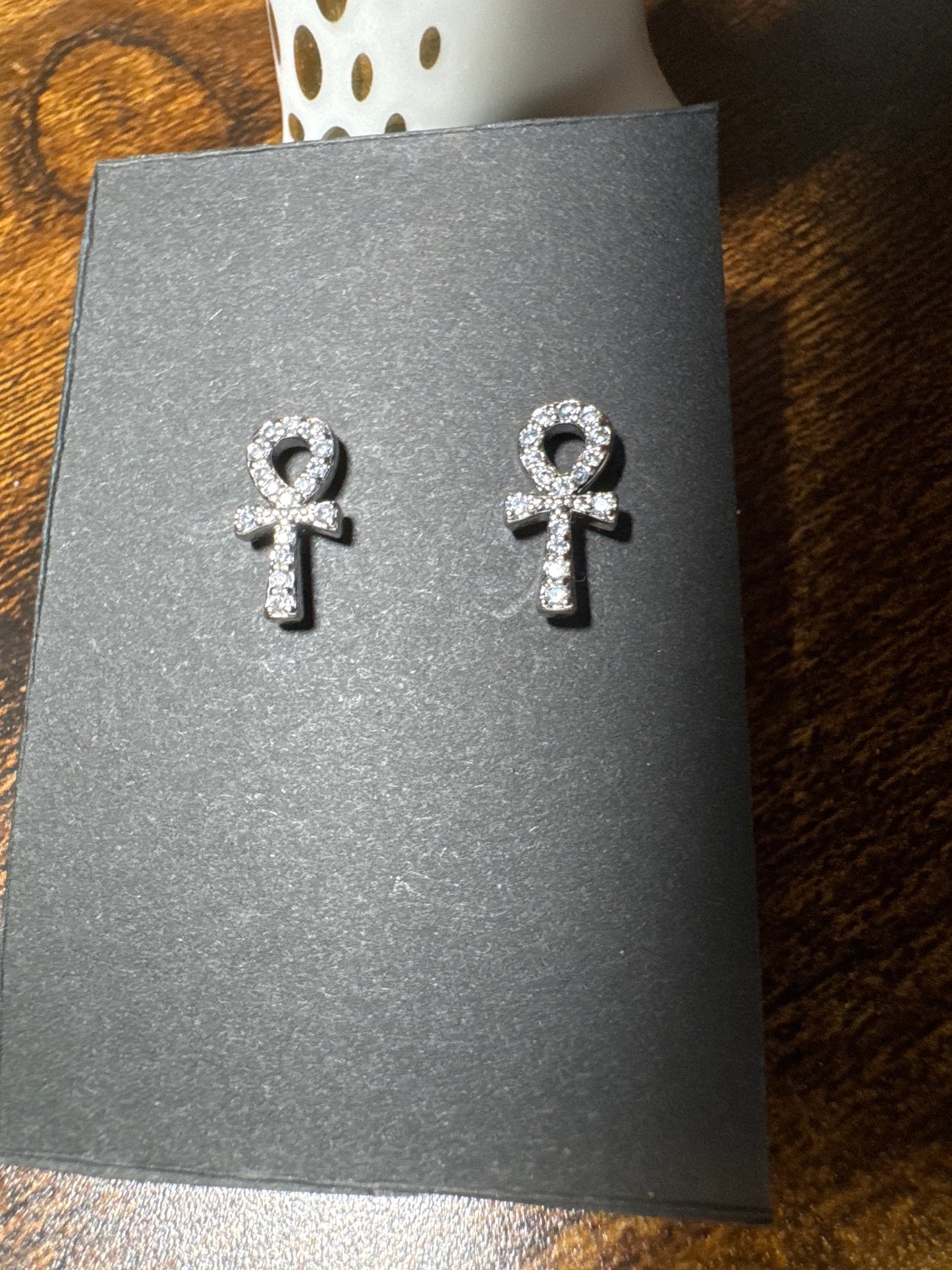 Ankh Cross Stud Earring